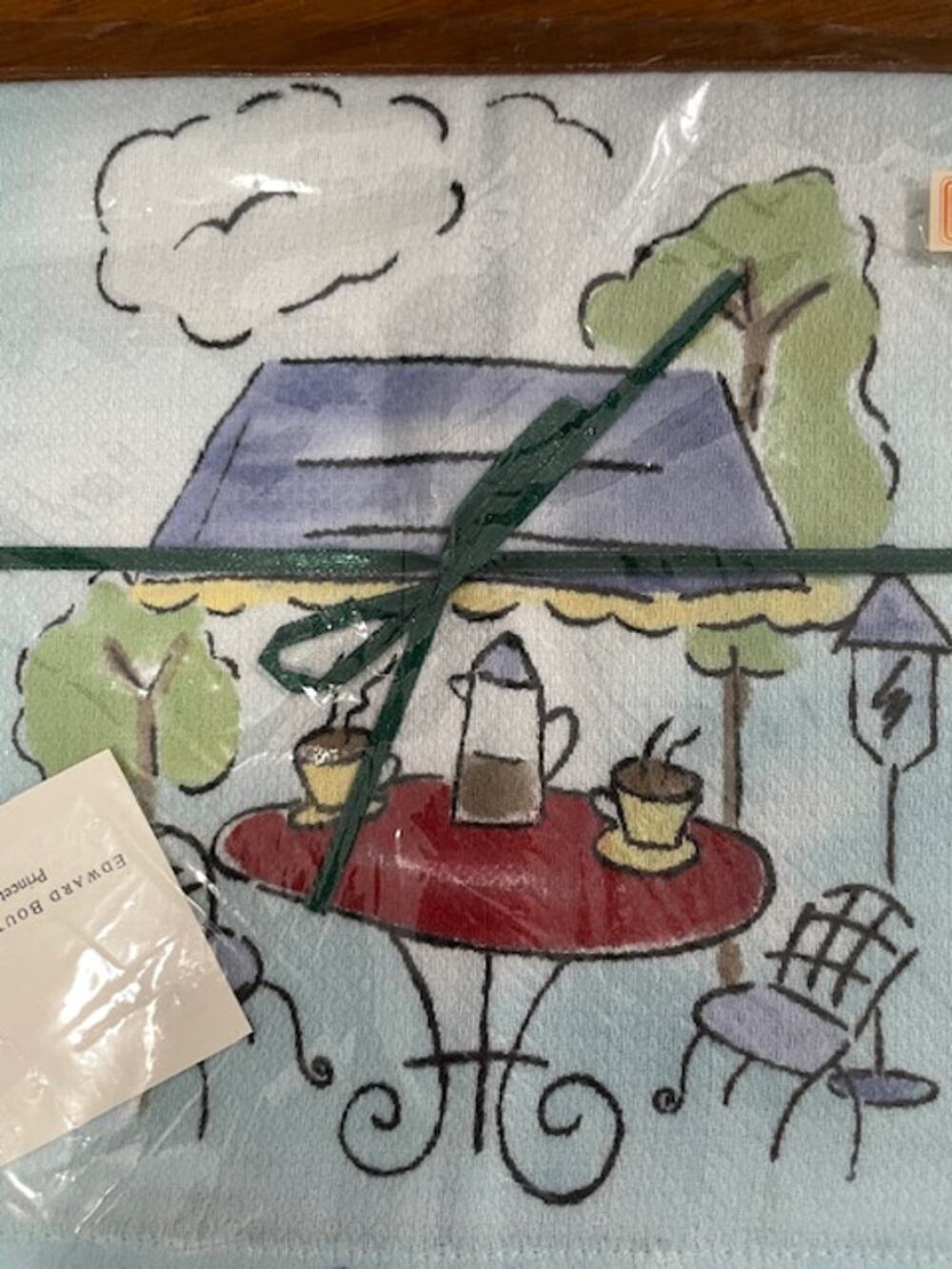 Hand Painted Tea Towels Le Cafe Set French Bistro Decor Gift Idea Cottagecore